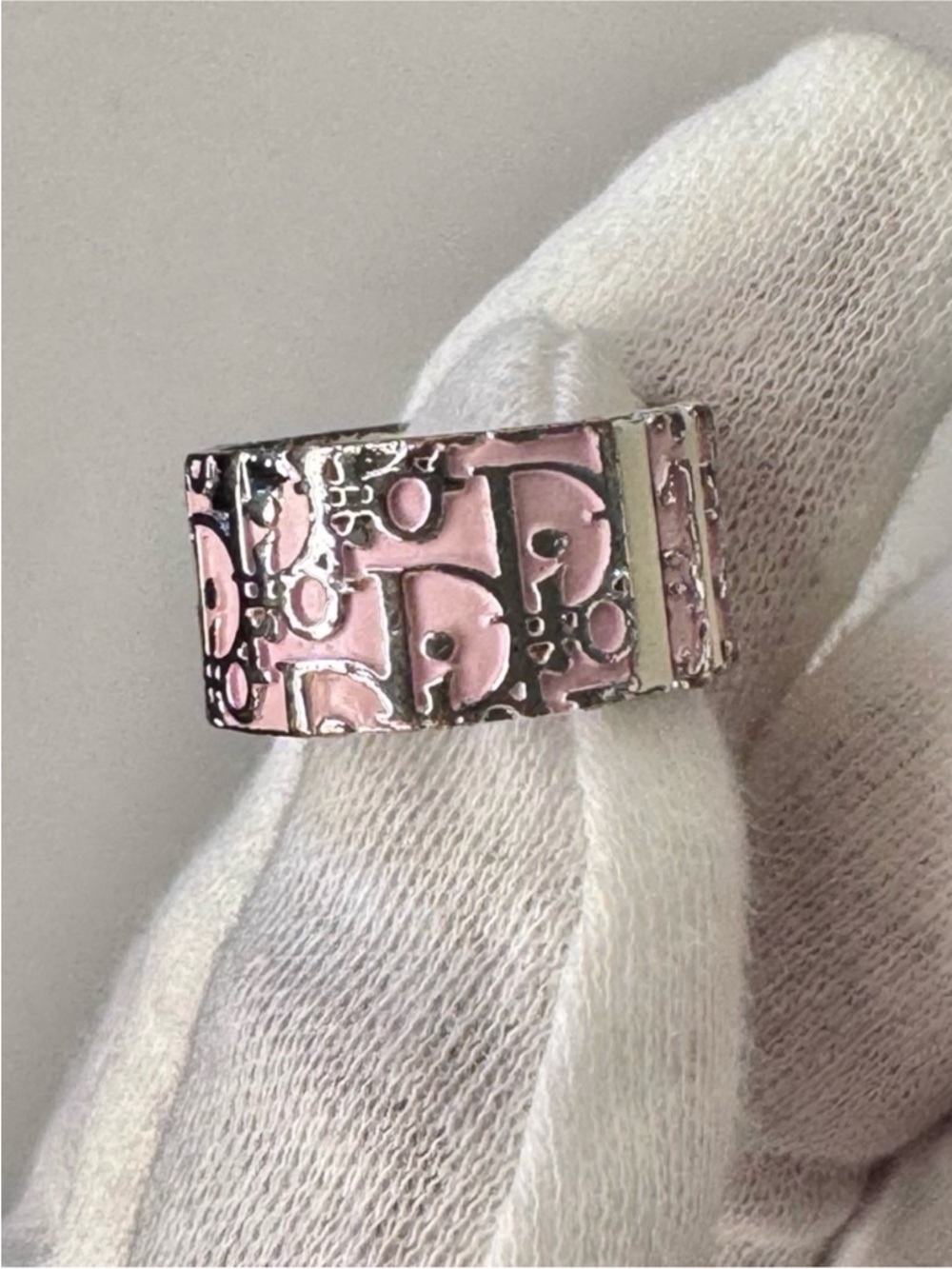 Dior Pink and Silver Trotter Band Ring size 6 w/COA - Picture 15 of 15